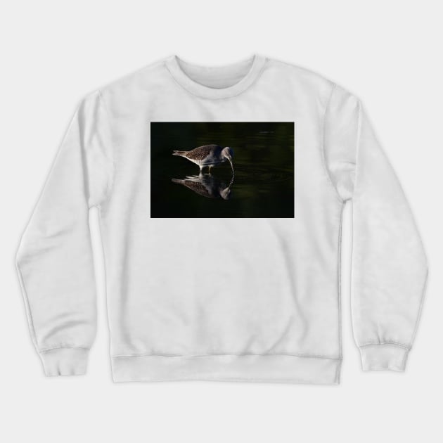 Greater Yellowlegs reflects Crewneck Sweatshirt by Jim Cumming